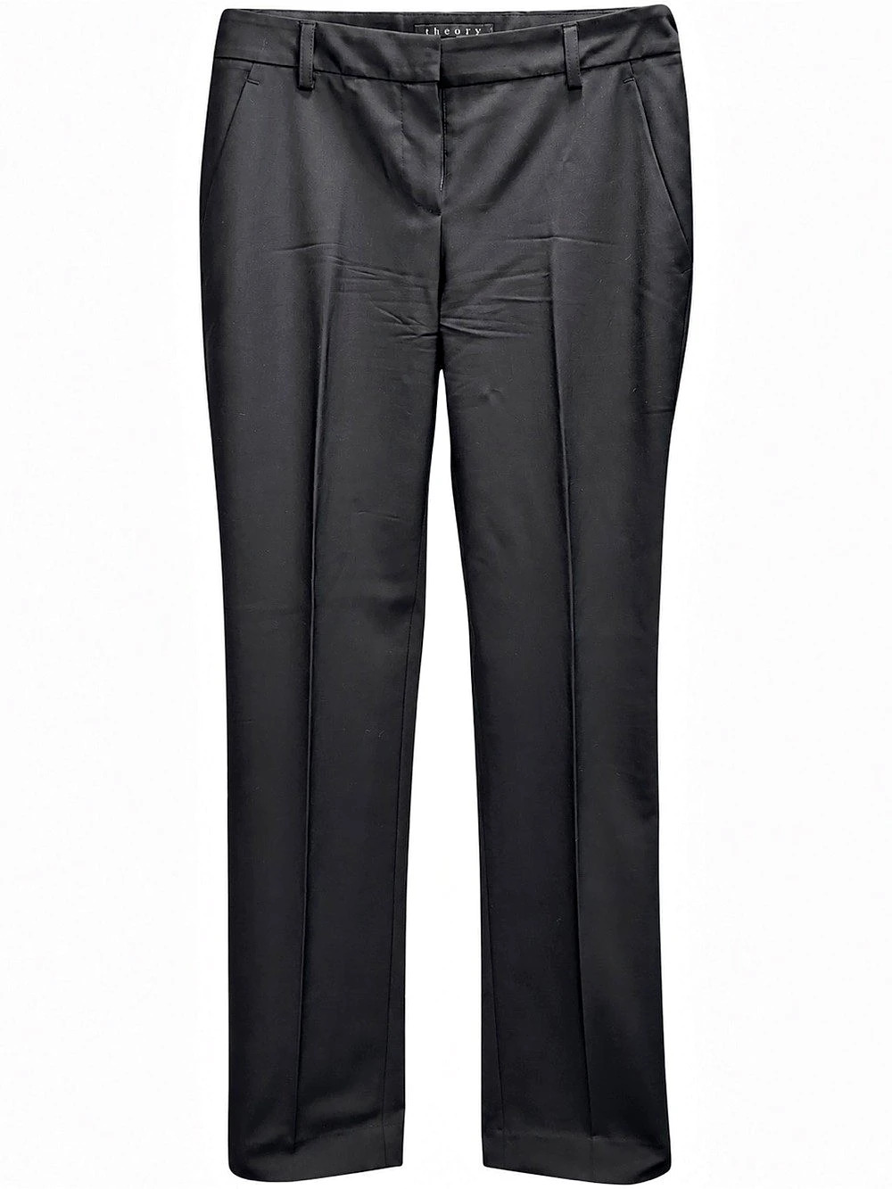 Theory Black Wool Blend Trousers Size 2 Like New